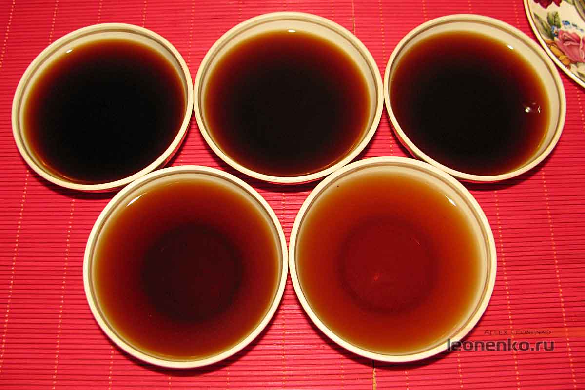 908 пуэр от Haiwan tea - пять проливов чая