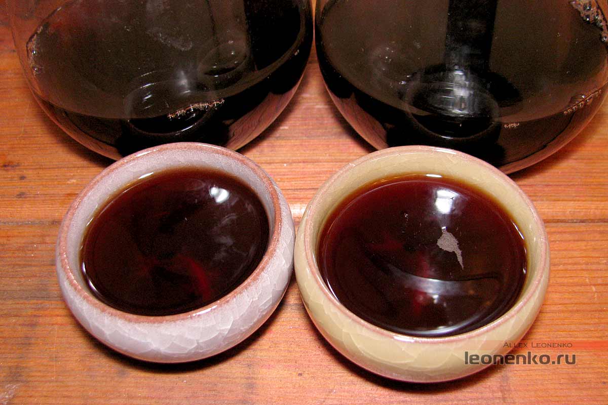 Смола Шу Пуэра 2006 и 2011 года - готовый чай