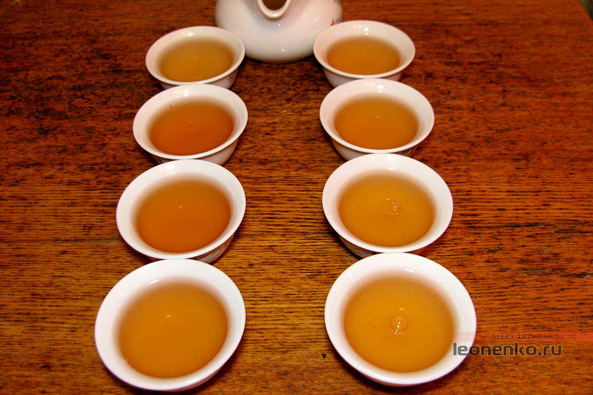 Шен Пуэр из белых почек от Hongde Tea Co в прессовке «Львиная голова» - 8 проливов чая