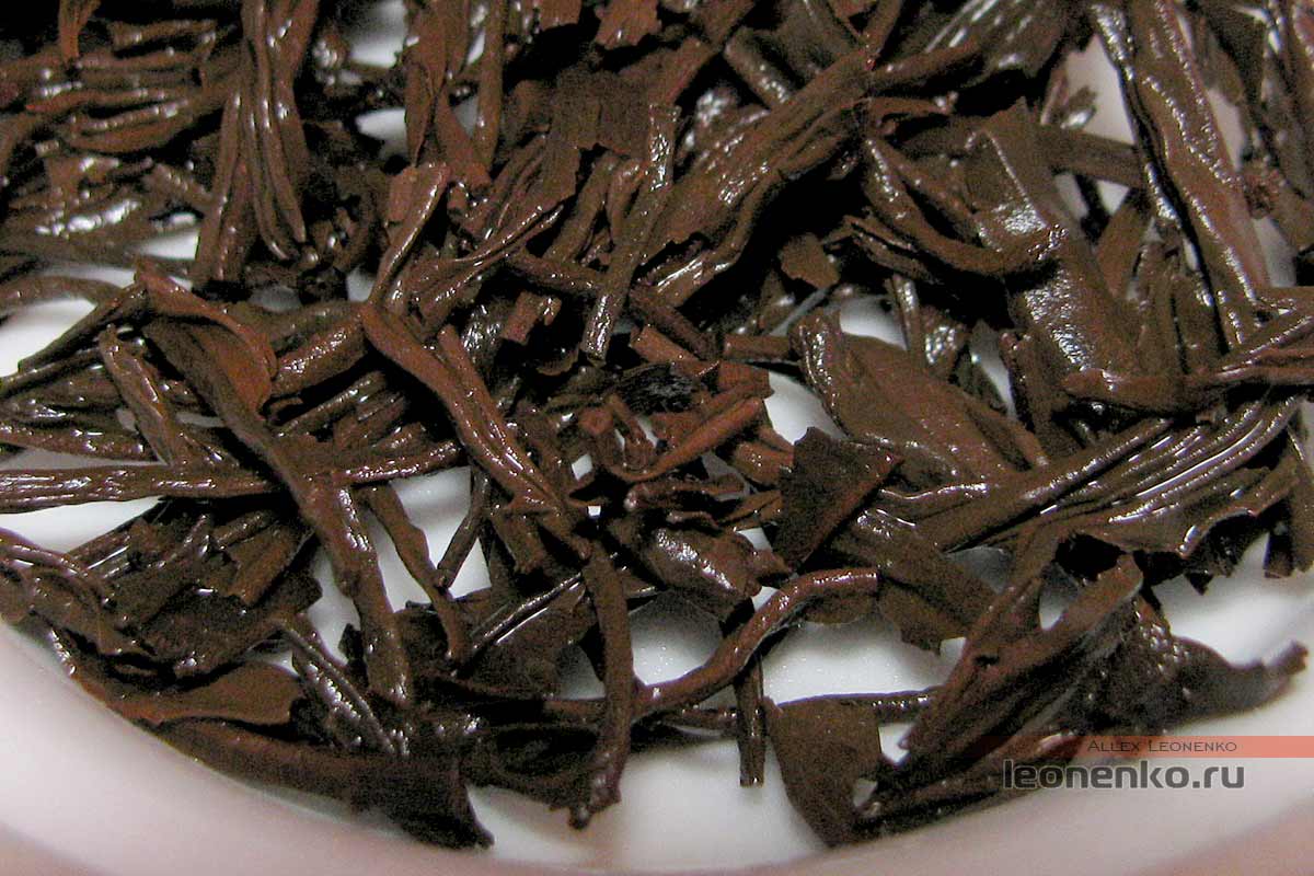 Уишаньский красный чай от фабрики Guoxi - спитой лист