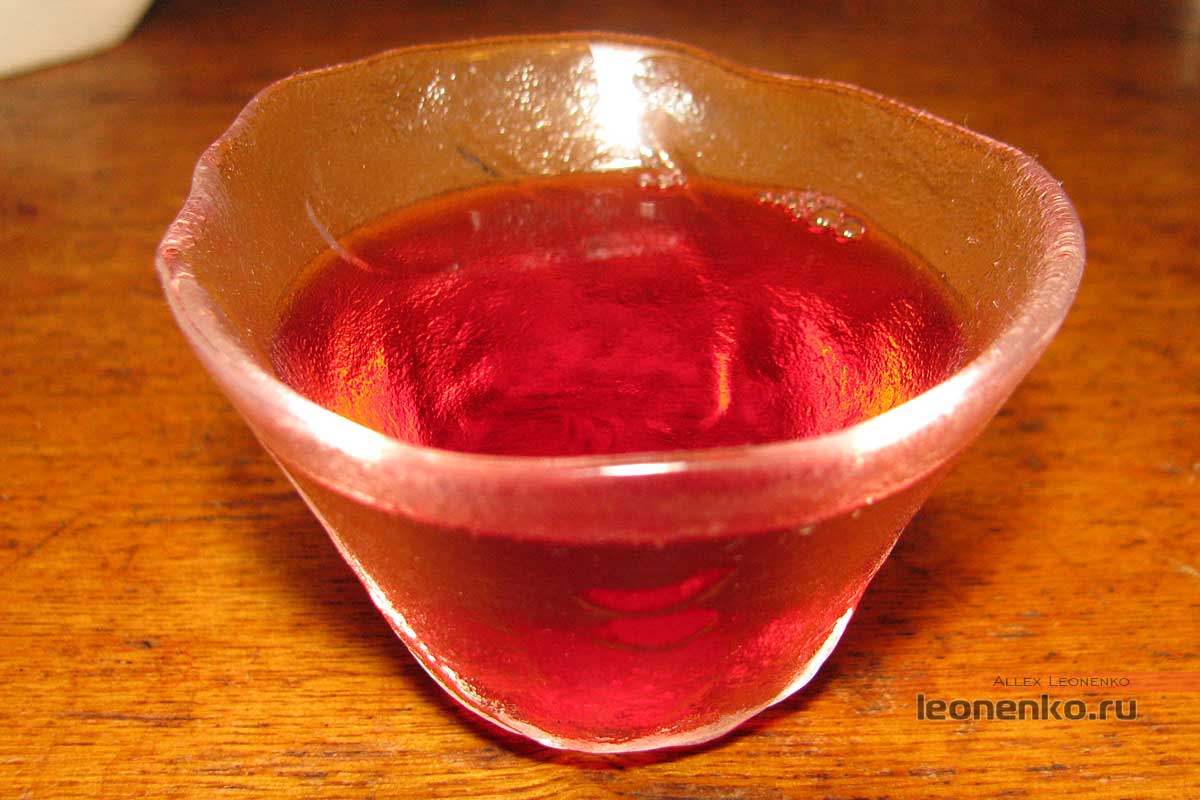 Люошень Хуа Ча или чай из цветков Розеллы  - готовый чай