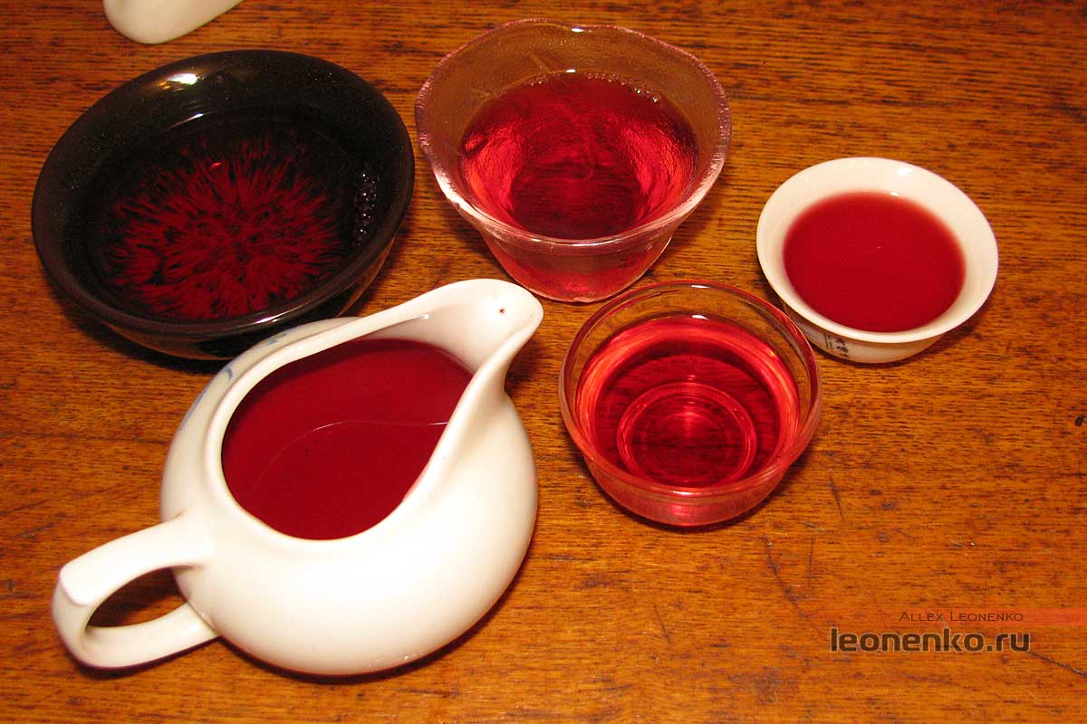 Люошень Хуа Ча или чай из цветков Розеллы 
