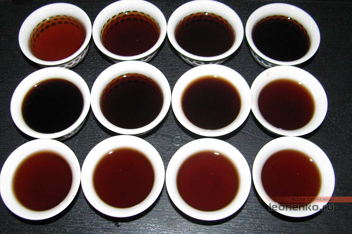 Шу пуэр Да И Юй Хуа Нун, «Темная Яшма», 2018 г. - приготовленный чай