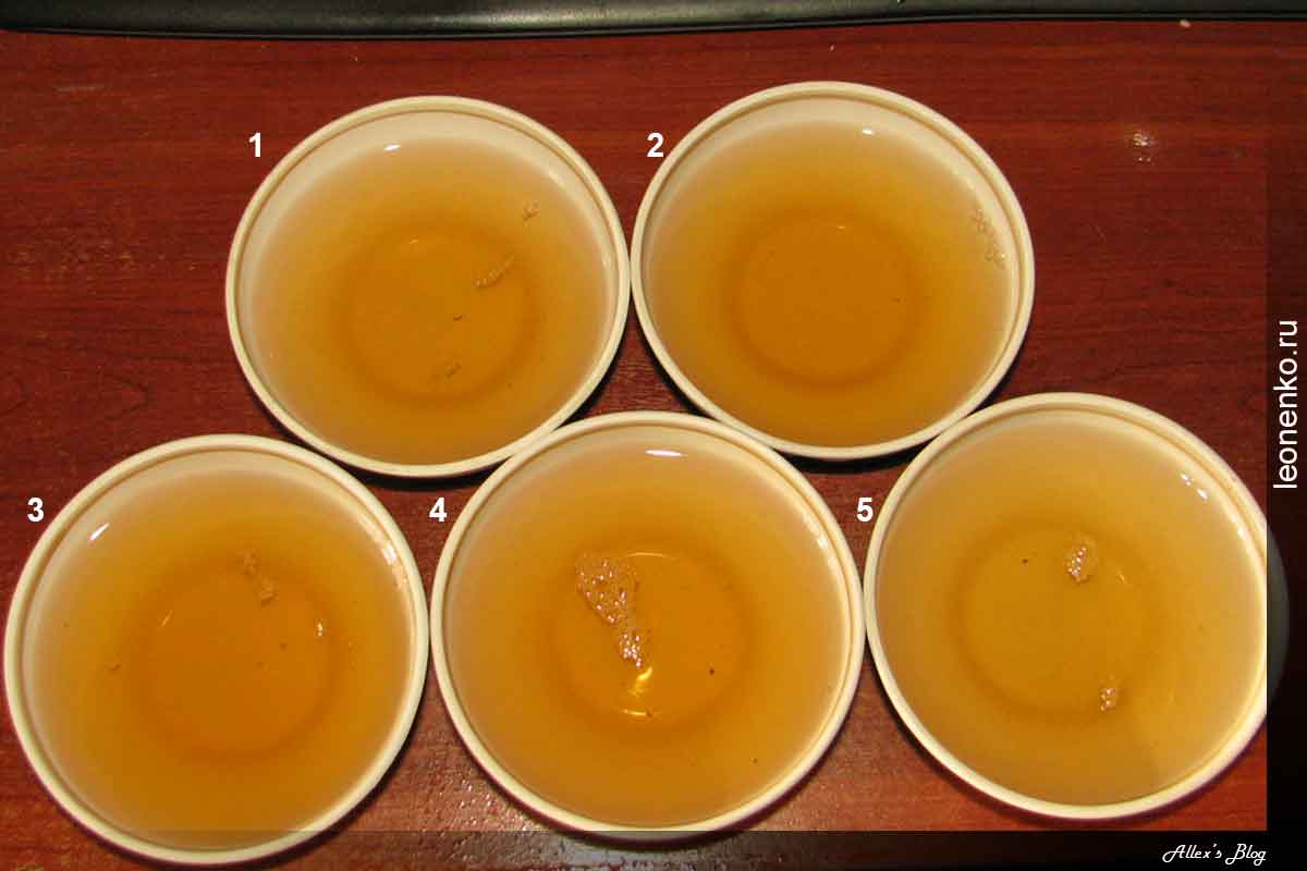 Кофейный улун или Black oolong tea, Coffe flavor - пять проливов чая