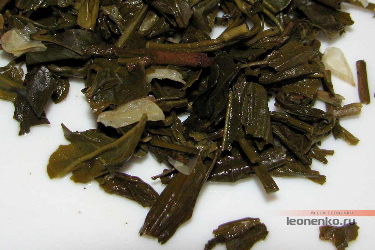 Жасминовый зеленый чай с Taobao - спитой лист крупно