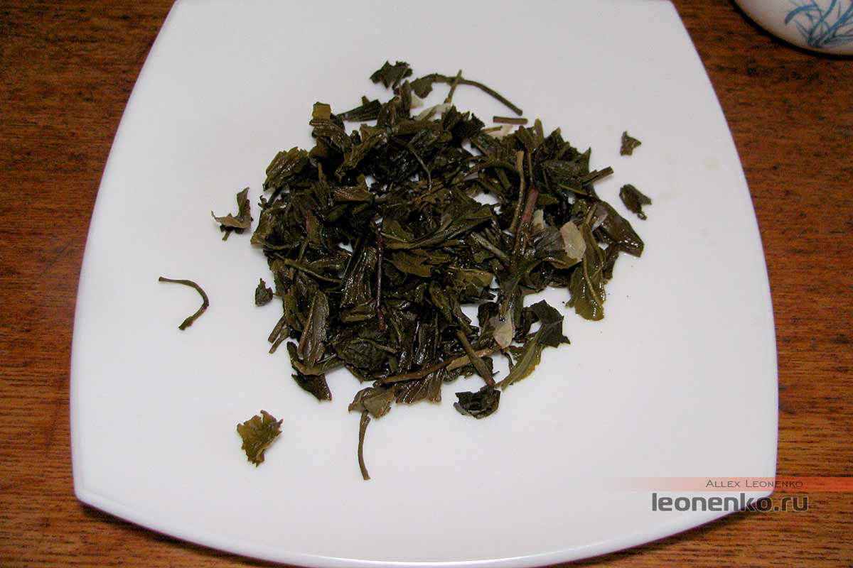 Жасминовый зеленый чай с Taobao - спитой лист