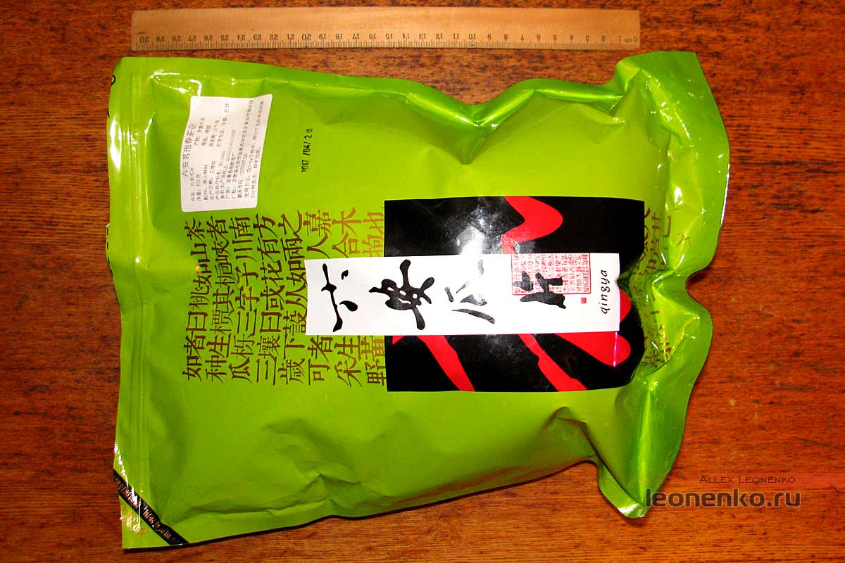 Лю Ан Гу Пьян с Taobao – размеры пакета с чаем