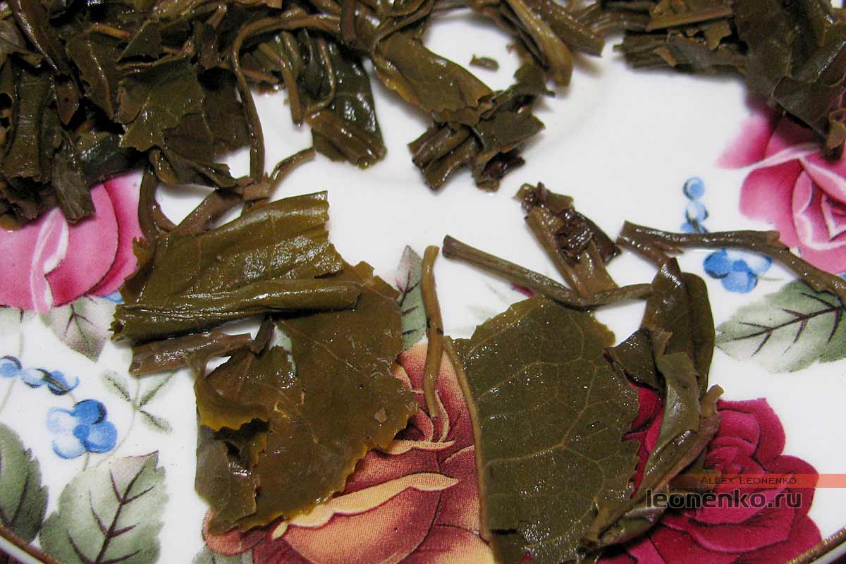 Шен пуэр от Pengcheng Tea Factory - спитой лист