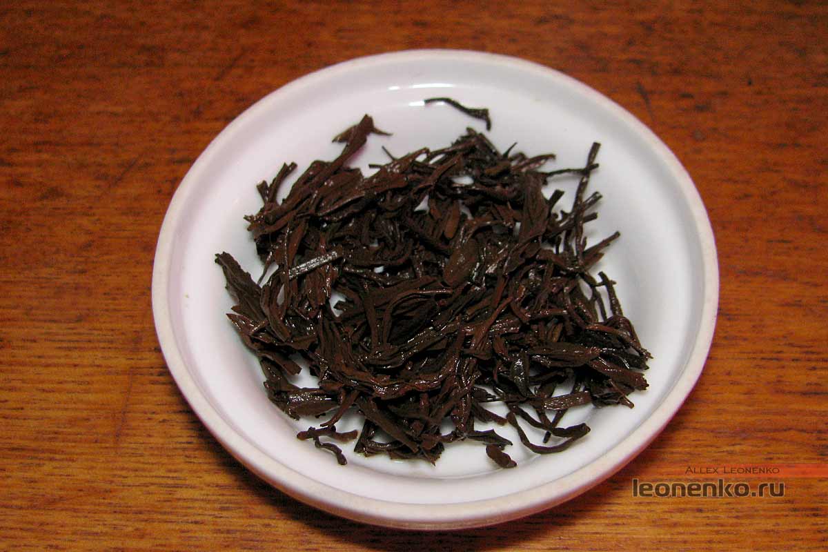 Уишаньский красный чай от фабрики Guoxi - спитой лист