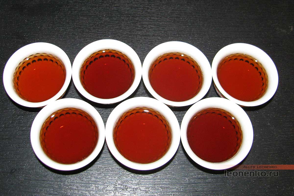 Шу Пуэр Ба Цзи Пу Бин, Мэнхай Да И - приготовленный чай