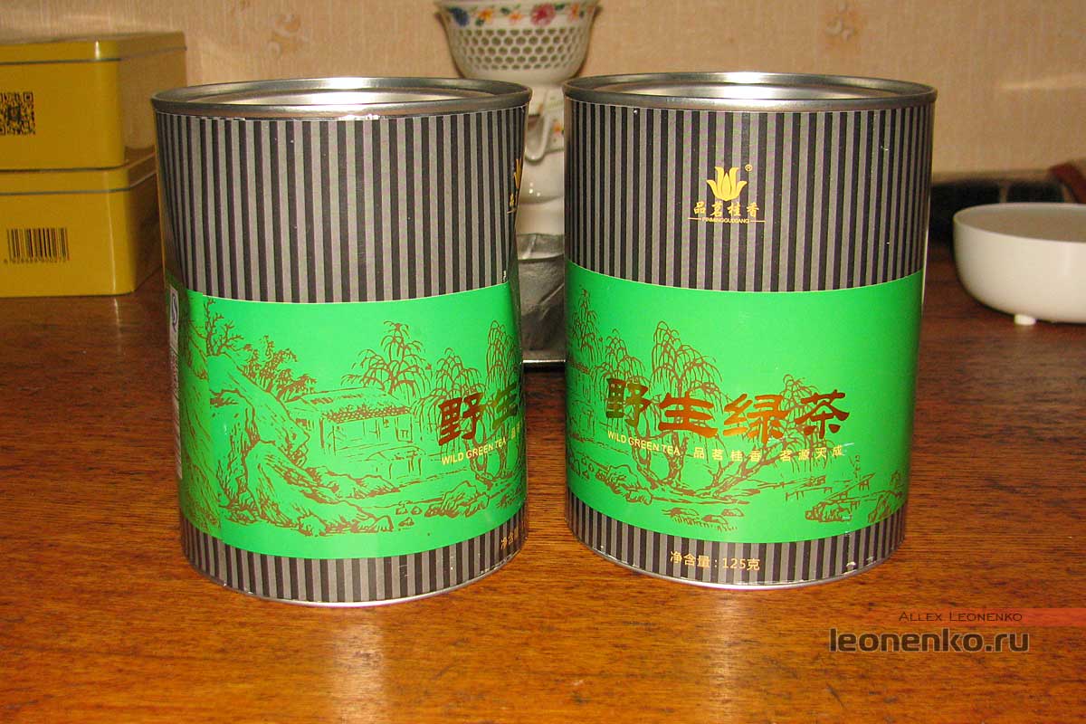 Жаренный зеленый чай - банки с чаем