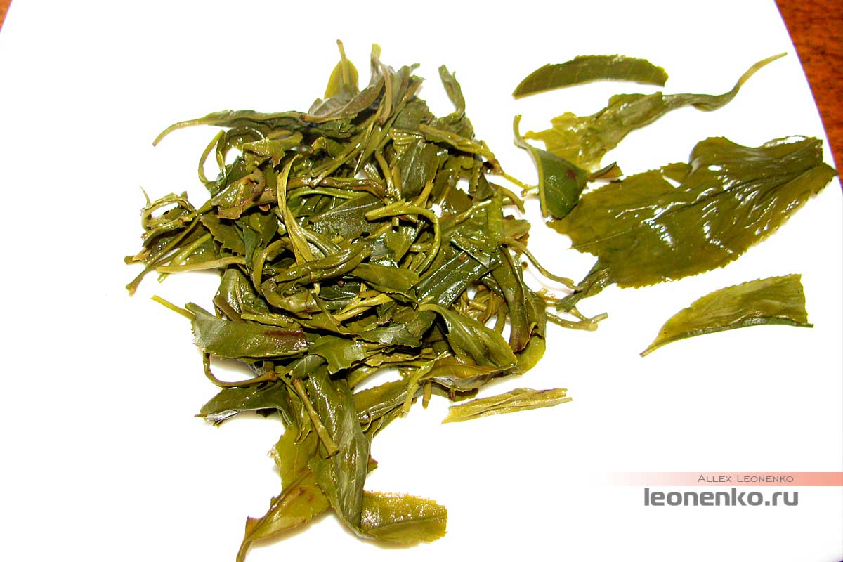 Жаренный зеленый чай - спитой лист